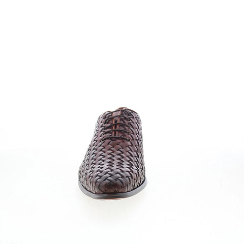 Mezlan Woven Oxford 21527 Mens Brown Leather Oxfords & Lace Ups Casual Shoes