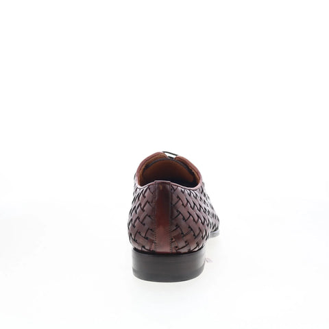 Mezlan Woven Oxford 21527 Mens Brown Leather Oxfords & Lace Ups Casual Shoes