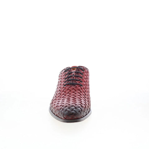 Mezlan Woven Oxford 21527 Mens Red Leather Oxfords & Lace Ups Casual Shoes
