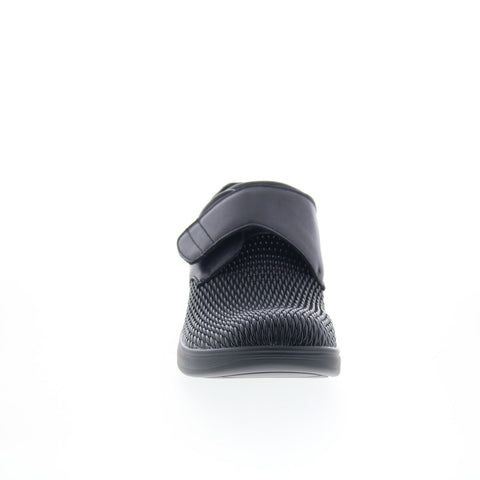 Propet Olivia WPRX25 Womens Black Wide Leather Lifestyle Sneakers Shoes