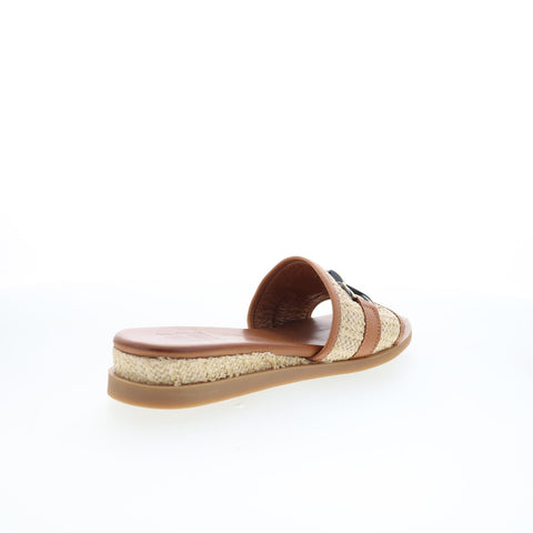 Miz Mooz Wrenn Womens Brown Synthetic Slip On Mule Flats Shoes