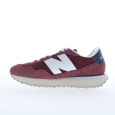 New Balance 237 WS237RW Womens Red Suede Lifestyle Sneakers Shoes