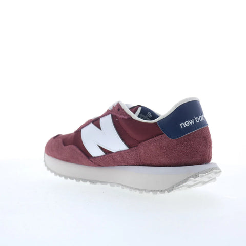 New Balance 237 WS237RW Womens Red Suede Lifestyle Sneakers Shoes