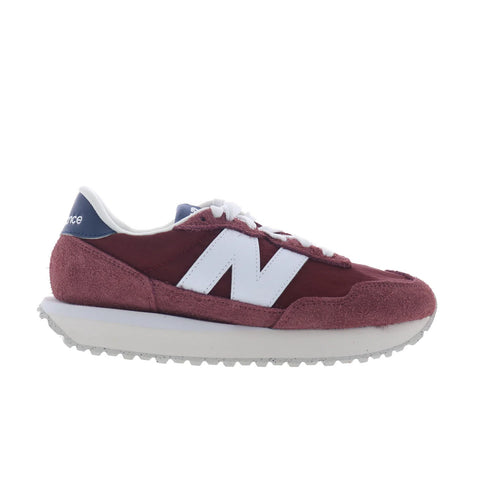 New Balance 237 WS237RW Womens Red Suede Lifestyle Sneakers Shoes