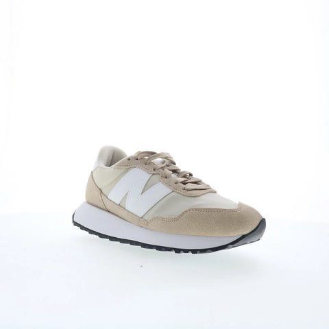 New Balance 237 WS237YB Womens Beige Suede Lace Up Lifestyle Sneakers Shoes