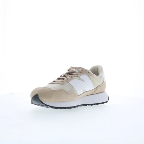 New Balance 237 WS237YB Womens Beige Suede Lace Up Lifestyle Sneakers Shoes
