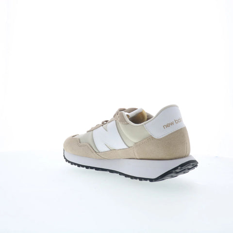 New Balance 237 WS237YB Womens Beige Suede Lace Up Lifestyle Sneakers Shoes