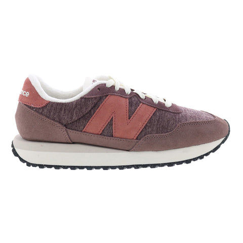 New Balance 237 WS237WA Womens Brown Suede Lace Up Lifestyle Sneakers Shoes