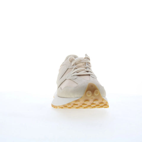 New Balance 327 WS327KAX Womens Beige Leather Lifestyle Sneakers Shoes