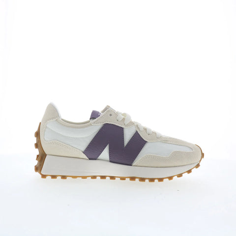 New Balance 327 WS327FTC Womens White Suede Lace Up Lifestyle Sneakers Shoes
