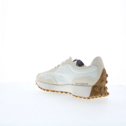 New Balance 327 WS327FTC Womens White Suede Lace Up Lifestyle Sneakers Shoes