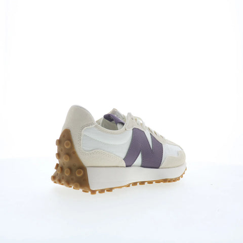 New Balance 327 WS327FTC Womens White Suede Lace Up Lifestyle Sneakers Shoes