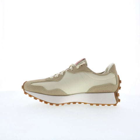New Balance 327 WS327NKA Womens Beige Suede Lace Up Lifestyle Sneakers Shoes