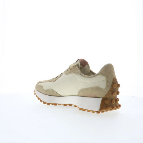 New Balance 327 WS327NKA Womens Beige Suede Lace Up Lifestyle Sneakers Shoes