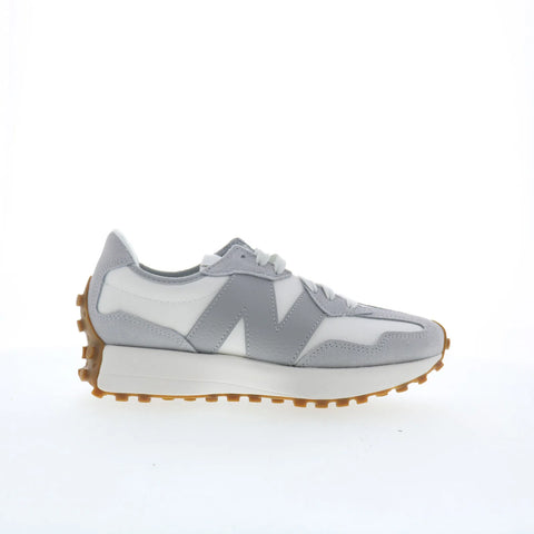 New Balance 327 WS327NKC Womens Gray Suede Lace Up Lifestyle Sneakers Shoes