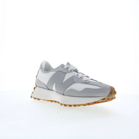 New Balance 327 WS327NKC Womens Gray Suede Lace Up Lifestyle Sneakers Shoes