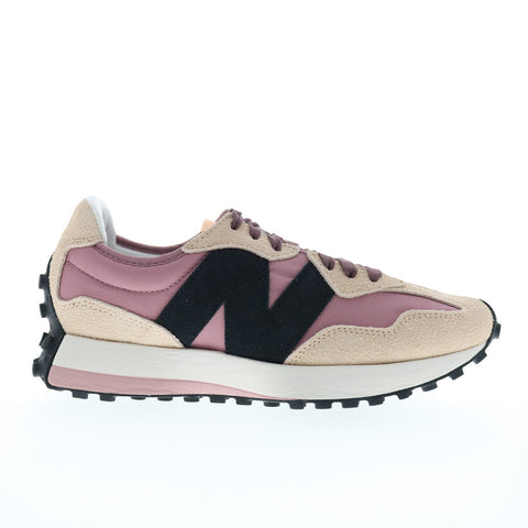 New Balance 327 WS327WE Womens Pink Suede Lace Up Lifestyle Sneakers Shoes