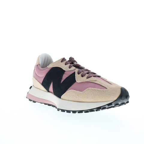 New Balance 327 WS327WE Womens Pink Suede Lace Up Lifestyle Sneakers Shoes