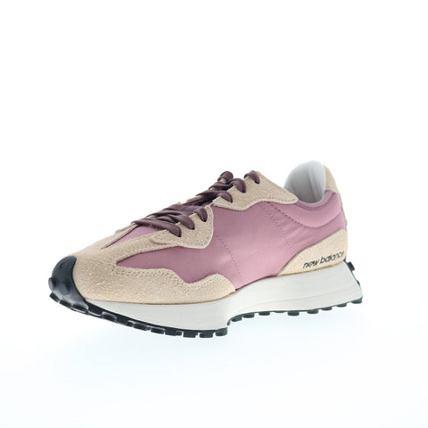 New Balance 327 WS327WE Womens Pink Suede Lace Up Lifestyle Sneakers Shoes