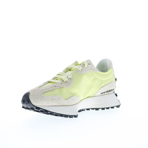 New Balance 327 WS327WG Womens Yellow Suede Lace Up Lifestyle Sneakers Shoes