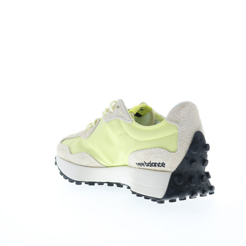 New Balance 327 WS327WG Womens Yellow Suede Lace Up Lifestyle Sneakers Shoes