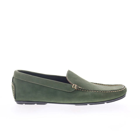 T.B. Phelps Wyatt Mens Green Nubuck Slip On Loafers & Slip Ons Casual Shoes