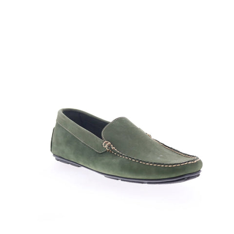 T.B. Phelps Wyatt Mens Green Nubuck Slip On Loafers & Slip Ons Casual Shoes