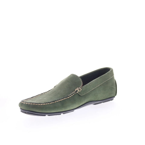 T.B. Phelps Wyatt Mens Green Nubuck Slip On Loafers & Slip Ons Casual Shoes