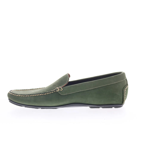 T.B. Phelps Wyatt Mens Green Nubuck Slip On Loafers & Slip Ons Casual Shoes