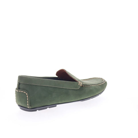 T.B. Phelps Wyatt Mens Green Nubuck Slip On Loafers & Slip Ons Casual Shoes