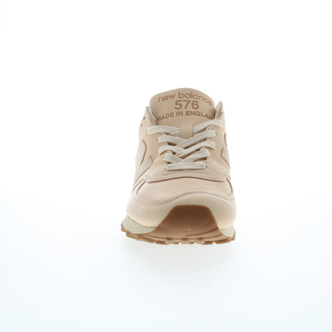 New Balance 576 X0U576VT Mens Beige Leather Lifestyle Sneakers Shoes