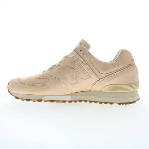New Balance 576 X0U576VT Mens Beige Leather Lifestyle Sneakers Shoes