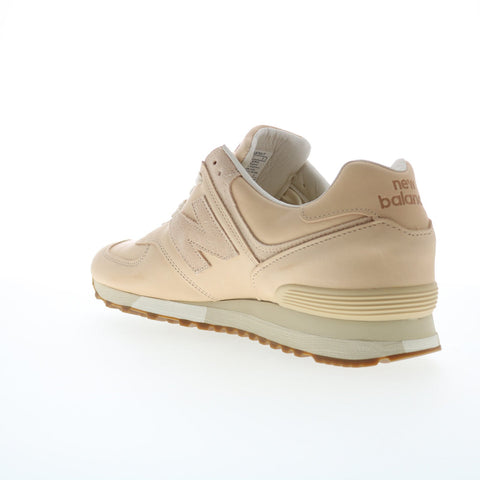 New Balance 576 X0U576VT Mens Beige Leather Lifestyle Sneakers Shoes