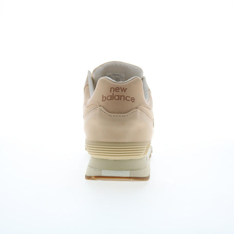 New Balance 576 X0U576VT Mens Beige Leather Lifestyle Sneakers Shoes