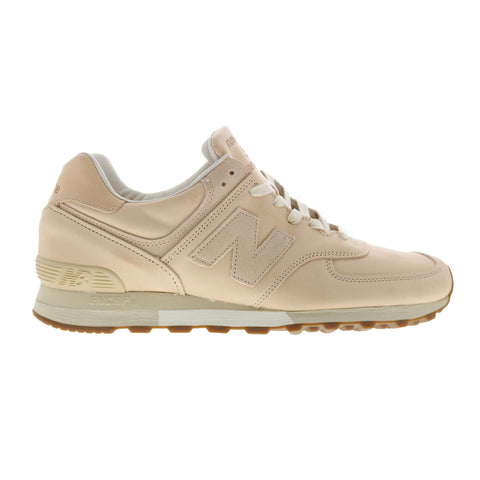 New Balance 576 X0U576VT Mens Beige Leather Lifestyle Sneakers Shoes