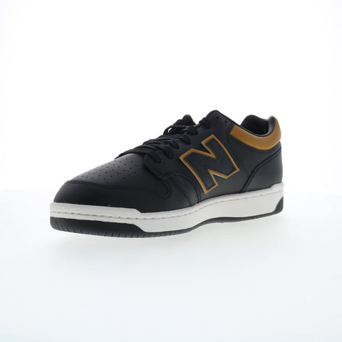 New Balance 480 XBB480LTB Mens Black Leather Lifestyle Sneakers Shoes