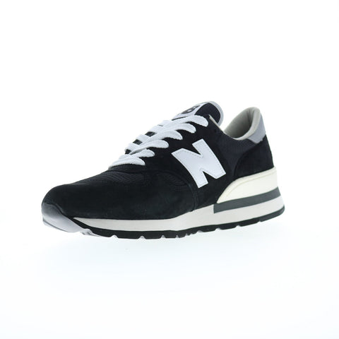 New Balance 990 XM990BK1 Mens Black Suede Lifestyle Sneakers Shoes