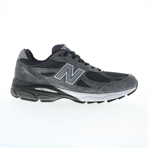 New Balance 990 XM990UA3 Mens Gray Suede Lace Up Lifestyle Sneakers Shoes