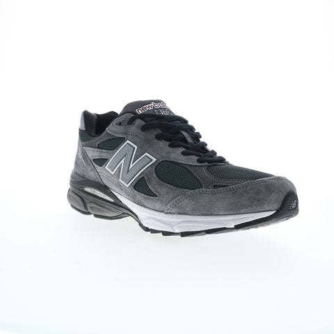 New Balance 990 XM990UA3 Mens Gray Suede Lace Up Lifestyle Sneakers Shoes