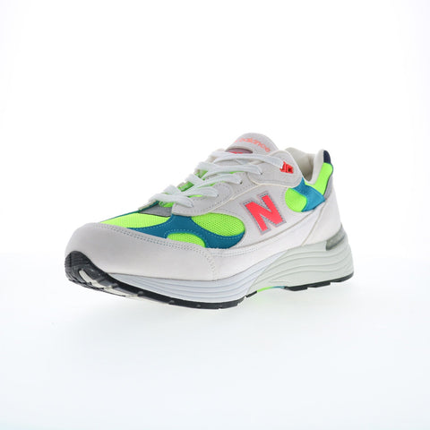 New Balance 992 XM992DA Mens White Suede Lace Up Lifestyle Sneakers Shoes