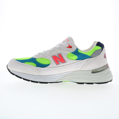New Balance 992 XM992DA Mens White Suede Lace Up Lifestyle Sneakers Shoes