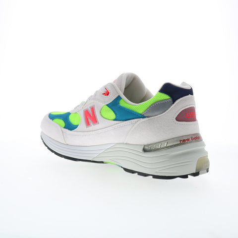 New Balance 992 XM992DA Mens White Suede Lace Up Lifestyle Sneakers Shoes