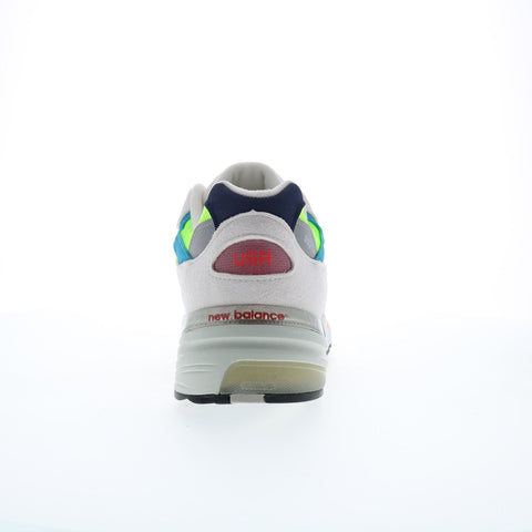 New Balance 992 XM992DA Mens White Suede Lace Up Lifestyle Sneakers Shoes
