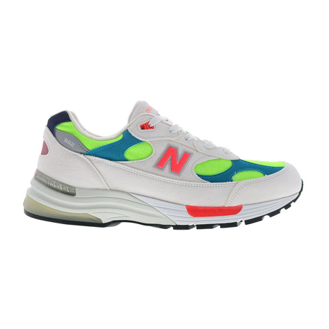 New Balance 992 XM992DA Mens White Suede Lace Up Lifestyle Sneakers Shoes