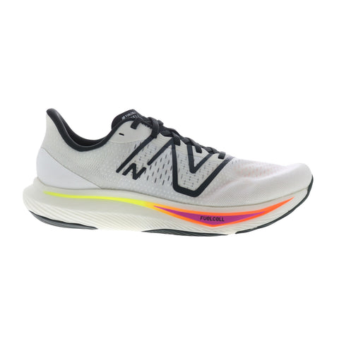 New Balance FuelCell XMFCXCW3 Mens White Wide Athletic Running Shoes