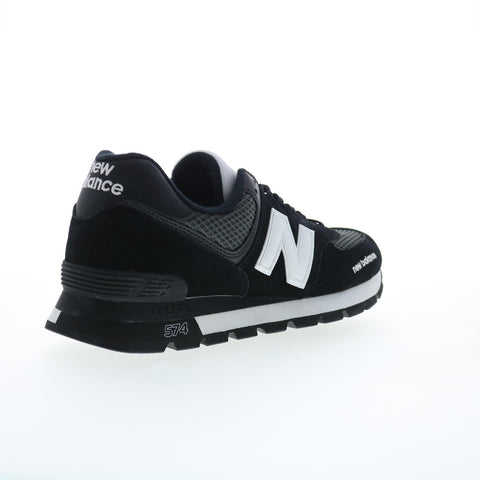 New Balance 574 XML574DGO Mens Black Suede Lifestyle Sneakers Shoes