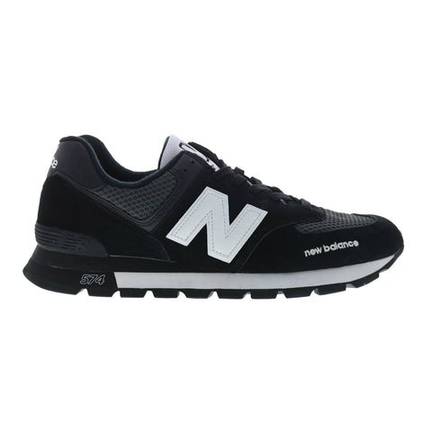 New Balance 574 XML574DGO Mens Black Suede Lifestyle Sneakers Shoes