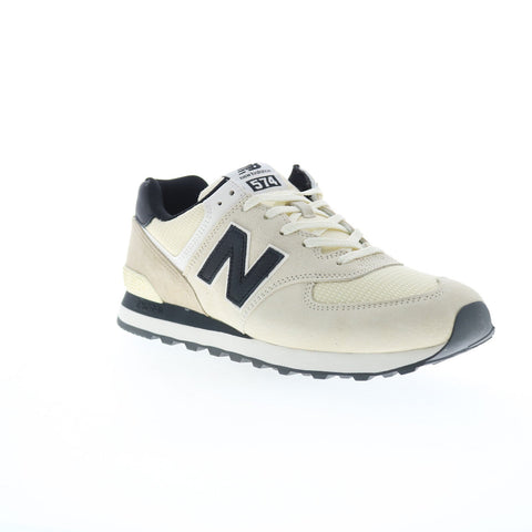 New Balance 574 XML574DW Mens Beige Suede Lifestyle Sneakers Shoes