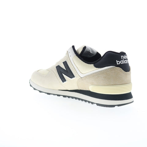New Balance 574 XML574DW Mens Beige Suede Lifestyle Sneakers Shoes