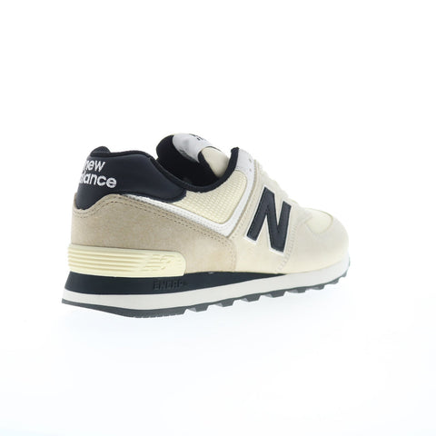 New Balance 574 XML574DW Mens Beige Suede Lifestyle Sneakers Shoes